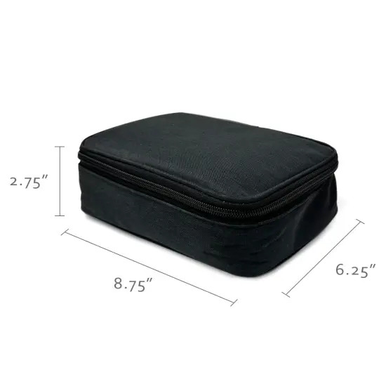 Wrapables Large Capacity 72 Slot Pencil Case for Colored Pencils, Stationery Pouch, Black {2}