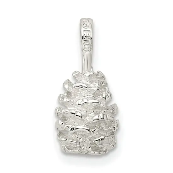 Sterling Silver Pinecone Charm Pendant Jewelry Tree 17mm x 8mm {4}