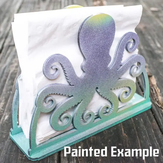Napkin Holder - Octopus - Raw Wood Craft {4}