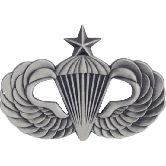 EagleEmblems P14744 Wing-Army,para,Senior (Pewter) (1.25'') {1}