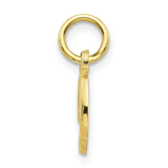 10K Yellow Gold Initial D Charm Letter Jewelry New 15 X 11mm {2}