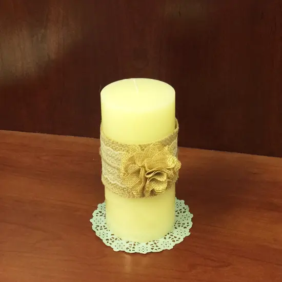 Wrapables Shabby Chic Burlap Rose Flower 3 Inch Diameter (Set of 12), Champagne {4}