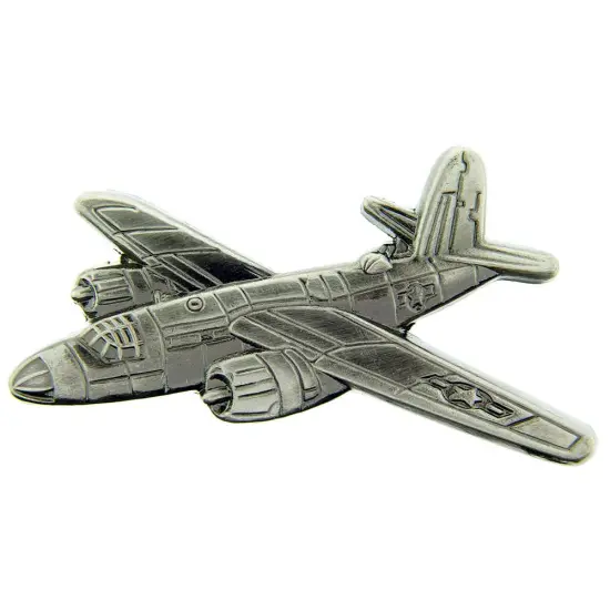 B-26 Marauder Airplane Pin Pewter 2 3/8" {1}