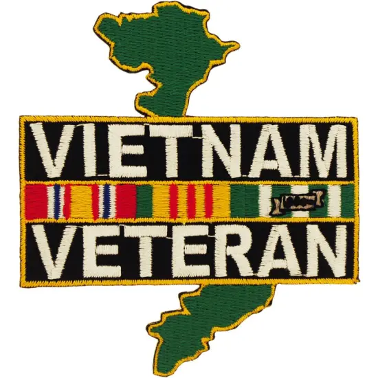 Eagle Emblems Patch-Vietnam, Veteran, Service Ribbons (3-3/4") {1}