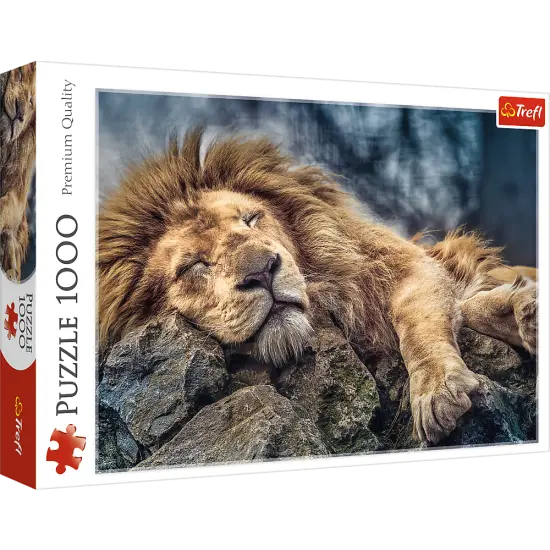1000 Piece Jigsaw Puzzles, Sleeping Lion, Wild Animal Puzzle, Big Cats Puzzle, Adult Puzzles, Trefl 10447 {1}