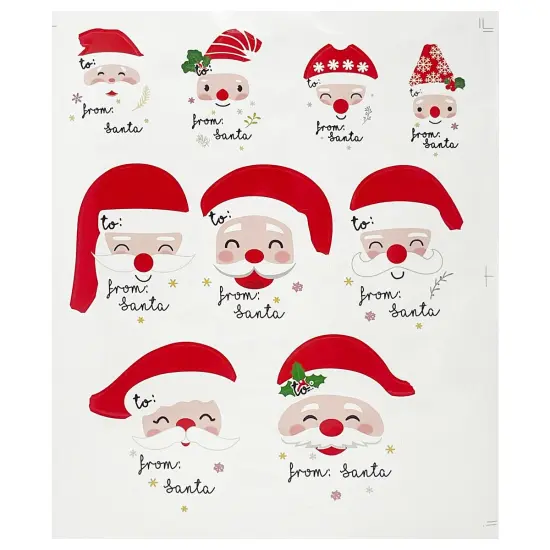 Wrapables Santa Claus Sticker Labels, Christmas Holiday Name Tags for Gifts & Stationery (45pcs) {1}