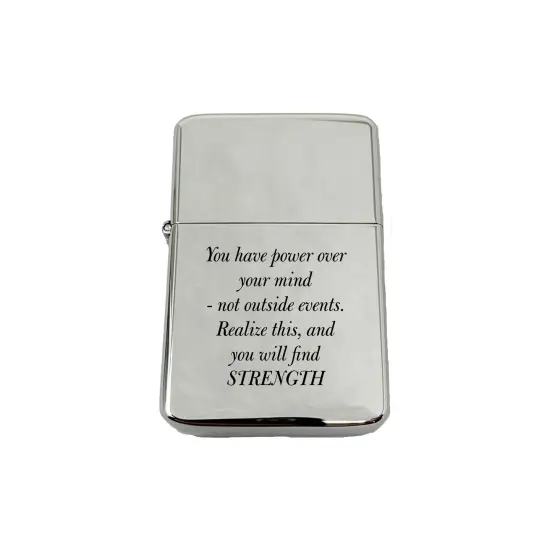 Lighter You Have the Power over your mind Marcus Aurelius CHROME {1}