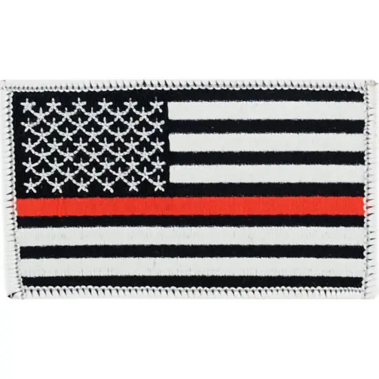 EagleEmblems PM3096 Patch-Fire,Red Line,USA (3.25'') {1}