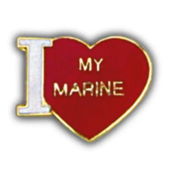 U.S.M.C. I Love My Marine Pin 1" {1}