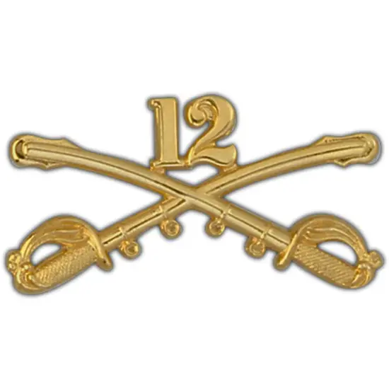 EagleEmblems P16042 BDG-Army,CAV.Swords,12TH (2.25'') {1}