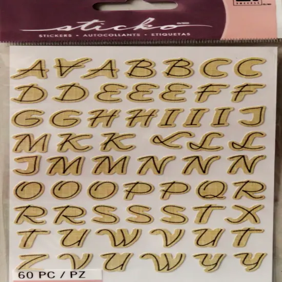 Sticko Black Embroidered Alpha Stickers {1}