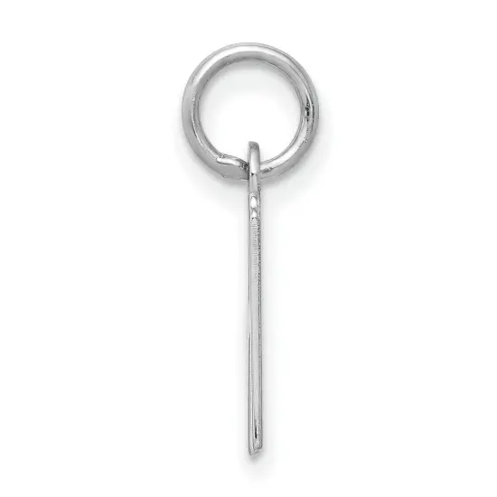 Sterling Silver Small Initial Letter H Charm Pendant Jewerly 19mm x 8mm {4}