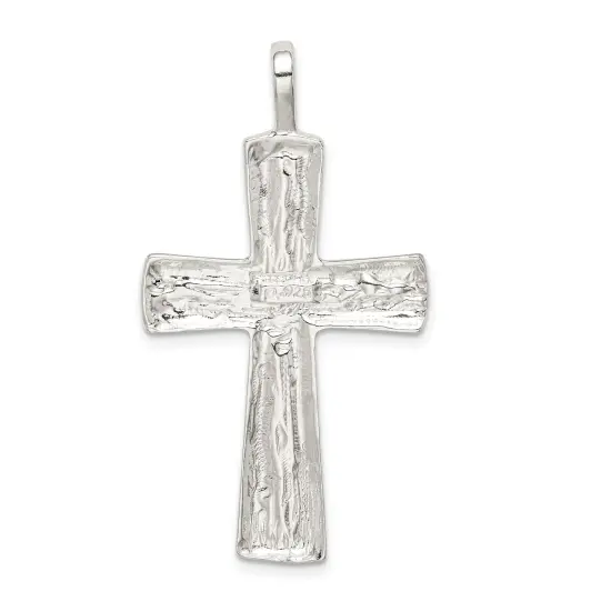 Sterling Silver Cross Charm Religious Jewelry 45mm x 25mm {3}