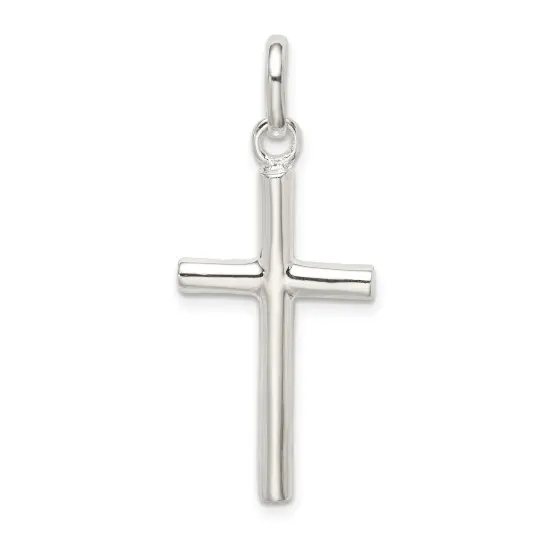 Sterling Silver Cross Charm Religious Jewelry 33mm x 15mm {3}