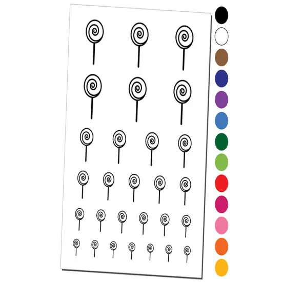 Yummy Lollipop Temporary Tattoo Water Resistant Fake Body Art Set Collection Purple {1}