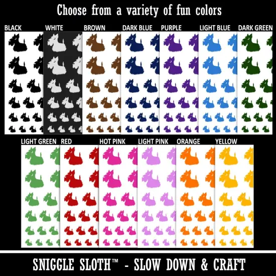 Delightful Cartoon Scottish Terrier Temporary Tattoo Water Resistant Fake Body Art Set Collection Orange {2}