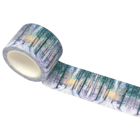 Wrapables Glitter Washi Masking Tape Snowy Forest {2}