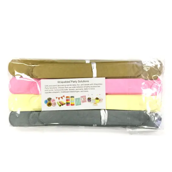 Wrapables Set of 12 Tissue Pom Pom Party Decorations for Weddings, Birthday Parties Baby Showers and Nursery Decor, Gray/Ivory/Pink/Tan {2}