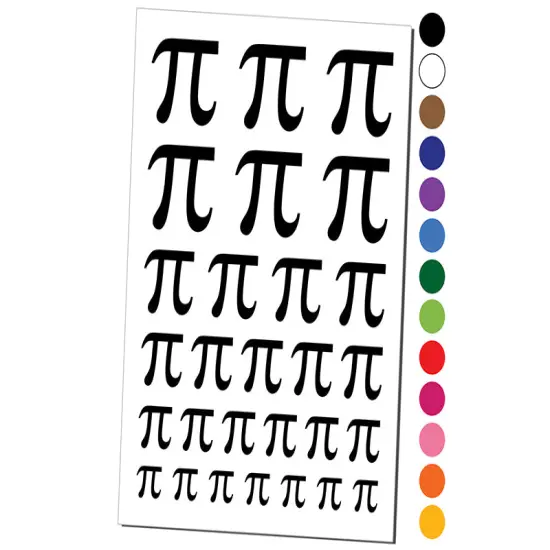 Pi Symbol Temporary Tattoo Water Resistant Fake Body Art Set Collection Hot Pink {1}