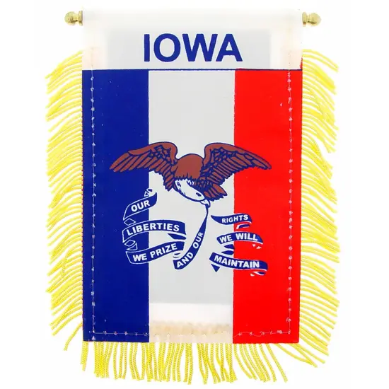 Iowa State Flag Mini Banner 3" x 5" {1}