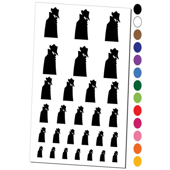 Spy Noir Espionage Trench Coat and Hat Temporary Tattoo Water Resistant Fake Body Art Set Collection Hot Pink {1}