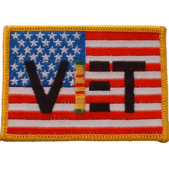 Vietnam Vet American Flag Patch 3" {1}