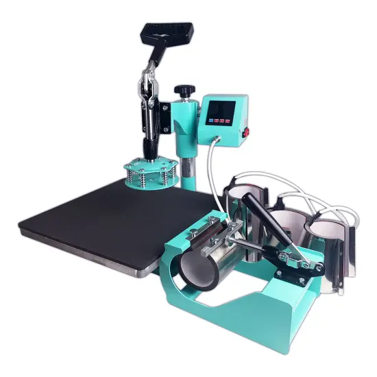 Swing Design 15" x 15" Swing Away 8-in-1 Heat Press - Turquoise {5}