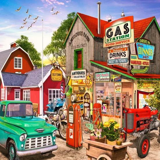 Sunsout Mom's Diner 500 pc Jigsaw Puzzle 42208 {1}