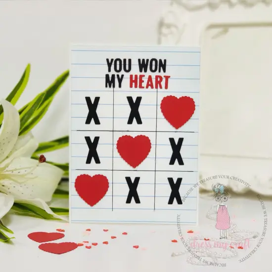 Dress My Craft Designer Punch-Scalloped Heart 1.5" {4}