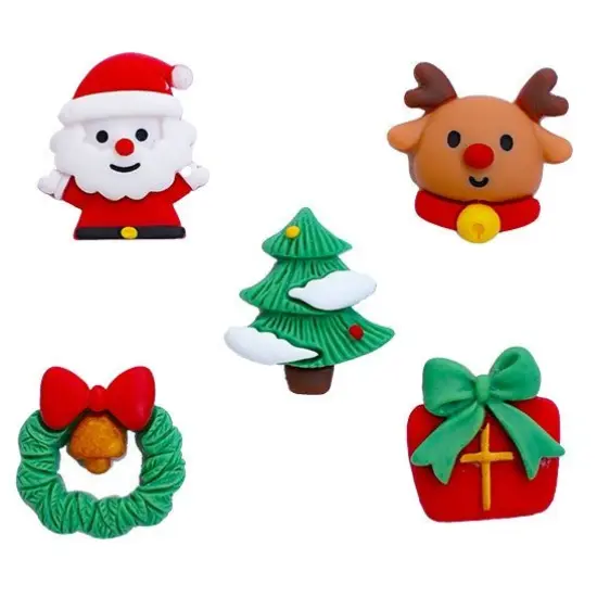 Buttons Galore Flatback Embellishments for Crafts - It's Christmas - 15 Pieces {1}