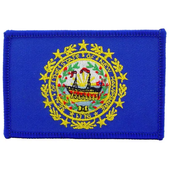 New Hampshire State Flag Patch 2 1/2" x 3 1/2" {1}