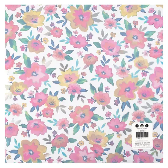 Paige Evans Blooming Wild Specialty Paper 12"X12"-Acetate W/Holographic Foil Accents {2}