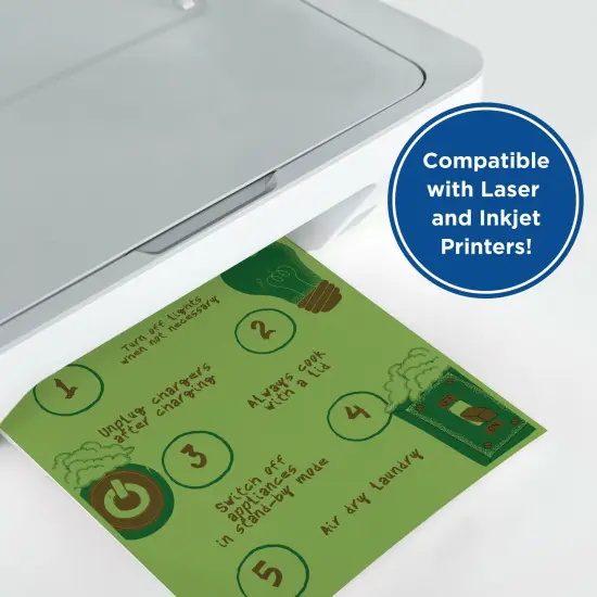 Printworks Earth Tone Cardstock, Includes Black, White, Cream, Brown and Green Cardstock, 8 &frac12;&rdquo; x 11&rdquo;, 200 Sheets (00603) {4}