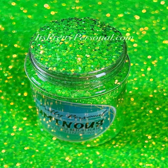 &ldquo;Supernatural Green Chunky&rdquo; (Medium Cut)- Luminous Reflective Glitter Collection {6}
