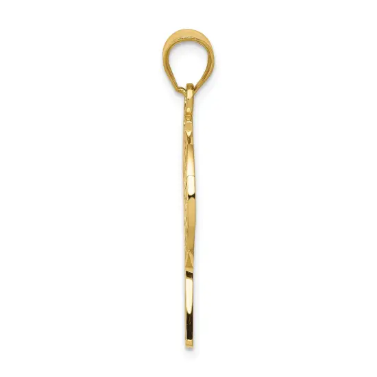 14K Yellow Gold Celtic Knot Cross Pendant Charm Jewelry 33mm x 17mm {2}