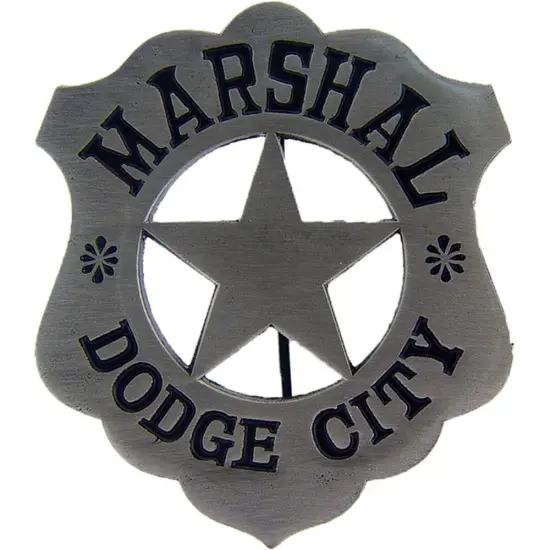 Dodge City Marshall Badge Pin 2" {1}