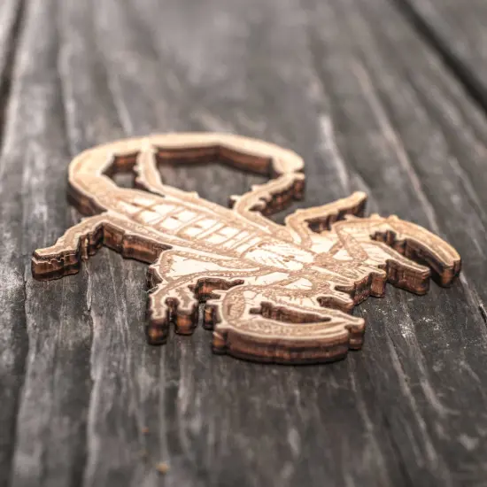 Ornament - Scorpion - Raw Wood 3x4in {2}