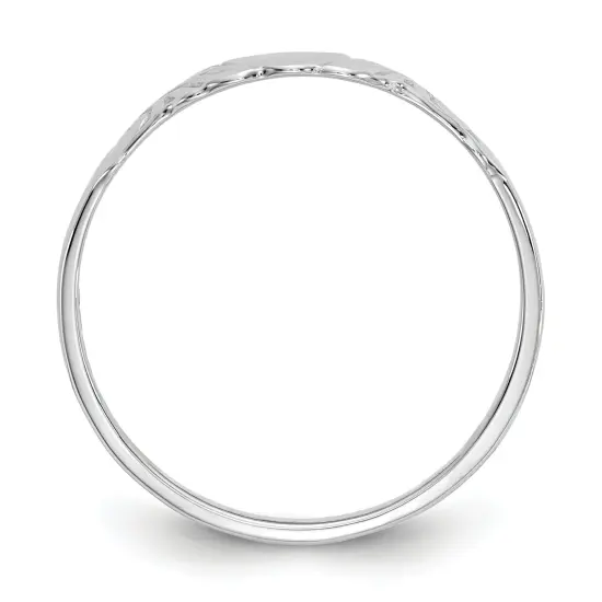 10K White Gold Heart Ring Childs Jewelry Size 4.5 {4}