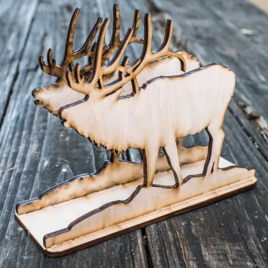 Napkin Holder - Elk - Raw Wood Craft {3}