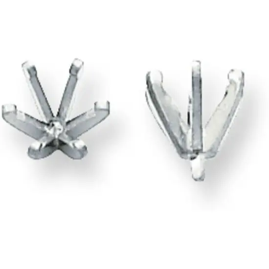 Platinum 6 Prong Round Peg Low Setting 6.5mm {1}