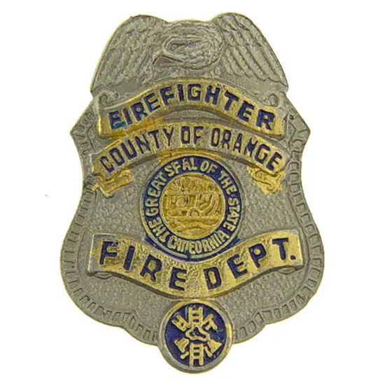 Orange County Firefighter Pin 1" {1}