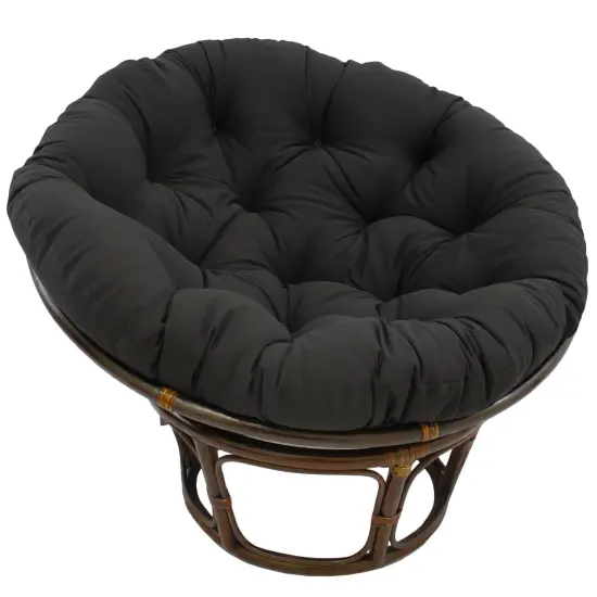 44-inch Solid Twill Papasan Cushion (Fits 42-inch Papasan Frame) - Black {1}