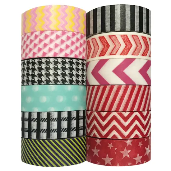 Wrapables WPSET73 Washi Masking Tape Collection (Set of 12) {2}