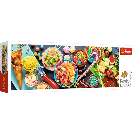 Panorama 1000 Piece Jigsaw Puzzles, Sweet Delights, Colorful Candy and Sweet Treats Puzzle, Adult Puzzles, Trefl 29046 {1}