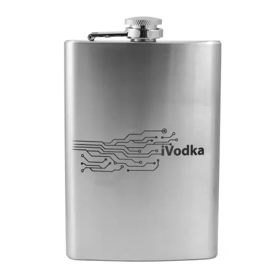 8oz iVodka Stainless Steel Flask {1}