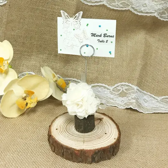 Wrapables Wooden Photo and Placecard Clip Holders for Wedding Table Decor (Set of 10) {5}