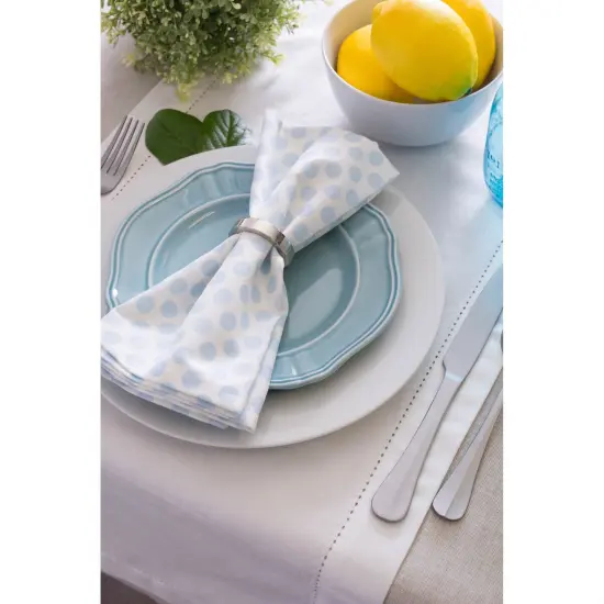 DII Natural Solid Chambray Tablecloth 70 Round {5}