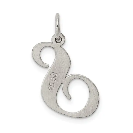 Sterling Silver Large Script Initial Letter S Charm Jewerly 21mm x 17mm {4}