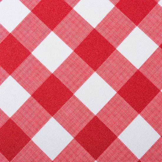 DII Red Check Outdoor Tablecloth With Zipper 52 Round {6}