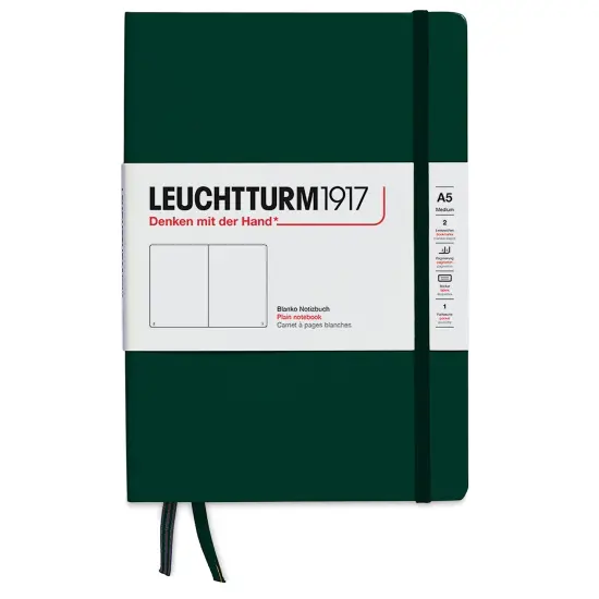 Leuchtturm1917 Blank Hardcover Notebook - Forest Green, 5-3/4" x 8-1/4" {1}